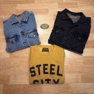 Steel City Denim Jackets & Sweatshirt Bundle - Men's Size XS (READ DESCRIPTION)